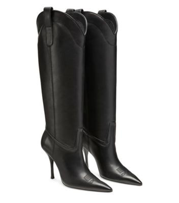 Stuart Weitzman,Outwest 100 Boot,Boot,Nappa Leather,Black,Angle View