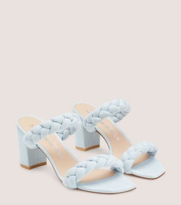 Stuart Weitzman,Braida Aleena 75 Block Sandal,Slide,Vintage denim,Light Wash Denim