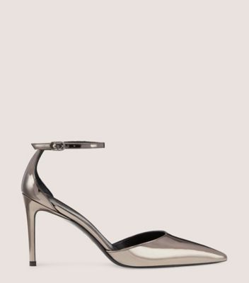 Stuart Weitzman,Stuart 85 Strap Pump,Pump,Specchio leather,Gunmetal