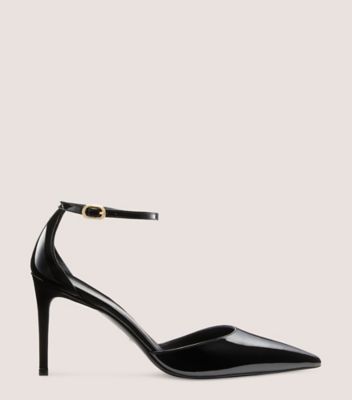 Stuart Weitzman,Stuart 85 Strap Pump,Pump,Patent leather,Black