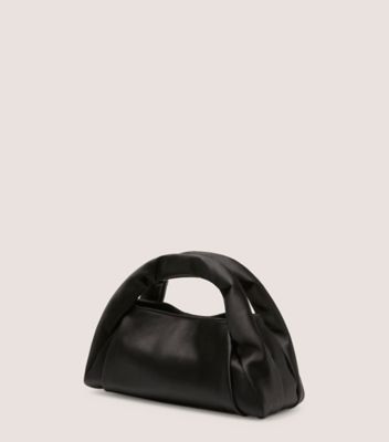 Stuart Weitzman,The Moda Mini Tote,Tote,Satin,Black,Side View