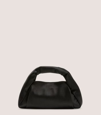 Stuart Weitzman,MODA MINI TOTE,Tote,Satin,Black,Front View