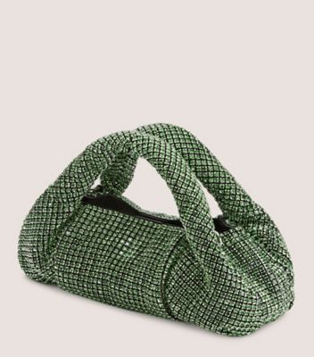 Stuart Weitzman,LE MINI SAC FOURRE-TOUT BRILLANT MODA,Tote,Maille avec cristaux,Peridot,Side View