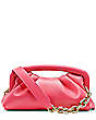 Stuart Weitzman,The Moda Frame Pouch,Pouch,Leather,Hot Pink,Front View