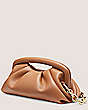Stuart Weitzman,The Moda Frame Pouch,Pouch,Leather,Tan,Side View