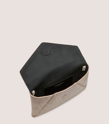 Stuart Weitzman,THE LOVELETTER MINI CLUTCH,Clutch,New Noir,Poudre,Top View