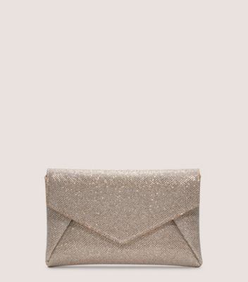 Stuart Weitzman,LA MINI-POCHETTE LOVELETTER,Clutch,Nouveau noir,Poudre,Front View