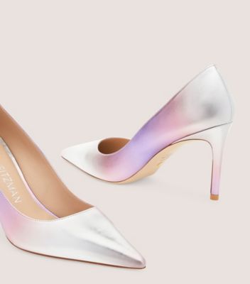 Stuart Weitzman,Stuart 85 Pump,Pump,Degradé metallic leather,Lilac Multi