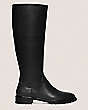Stuart Weitzman,City Zip Knee-High Boot,Boot,Smooth Leather,Black,Front View