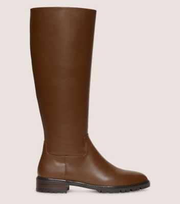 Stuart Weitzman,CITY ZIP KNEE-HIGH BOOT,Leather,Riding,Casual,,Front View