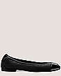 Stuart Weitzman,Gabby Ballet Flat,Flat,Nappa & patent leather,Black,Front View