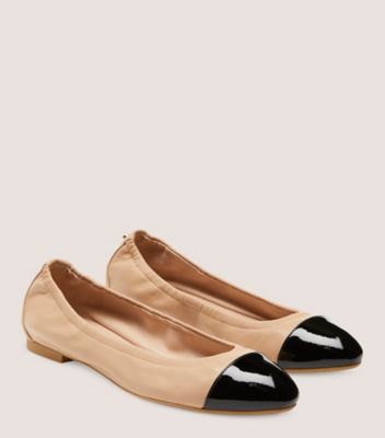 Stuart Weitzman,GABBY BALLET FLAT,Rubber,Ballet Flats,Pull Tab,Work,Beige