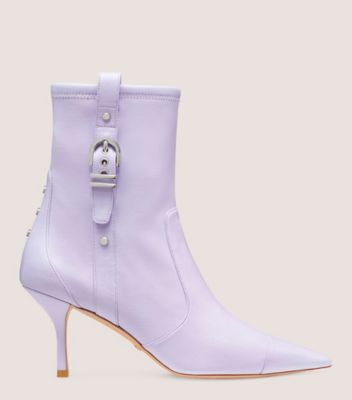 Stuart Weitzman,Stuart Maverick 75 Bootie,Bootie,Stretch Nappa Leather,Aster,Front View