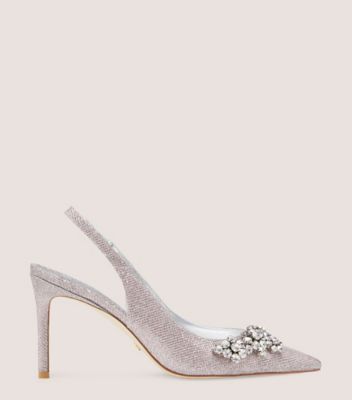 Stuart Crystal Fleur 85 Slingback | Stuart Weitzman