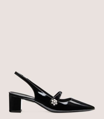 Black slingback pumps closed toe best sale