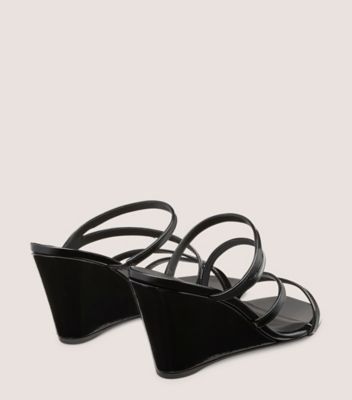 Stuart Weitzman,Strapeze 85 Wedge,Slide,Patent leather,