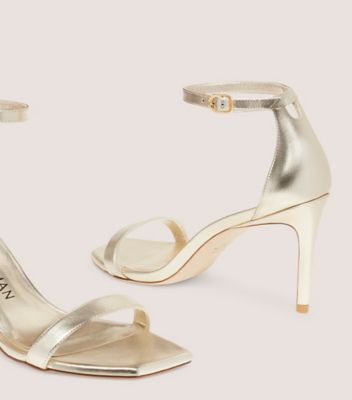Stuart Weitzman,NUNAKEDCURVE 85 SANDAL,Leather,Sandals,Formal,White