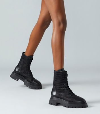 Stuart weitzman lace up clearance booties