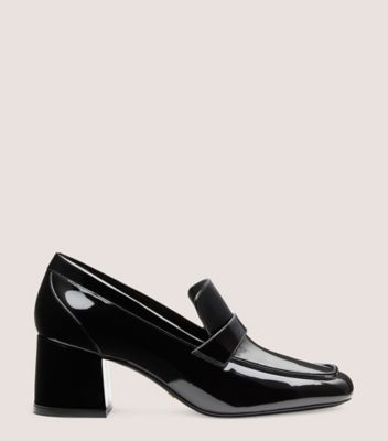 Stuart Weitzman,Flâneur élégant 60,Loafer,Cuir verni,Noir,Front View