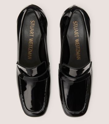 Stuart Weitzman,Sleek 60 Loafer,Loafer,Patent leather,Black,Detailed View