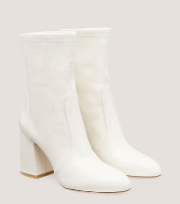 Stuart Weitzman,FLAREBLOCK 85 STRETCH BOOTIE,,Angle View