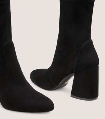 Stuart Weitzman,FLAREBLOCK 85 STRETCH BOOTIE,,Detailed View