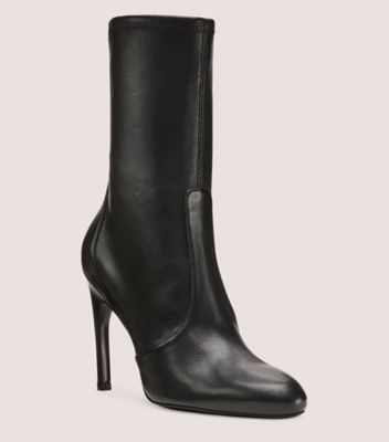 Stuart Weitzman,Bottine extensible Luxecurve 100,Bootie,Cuir nappa extensible,Noir