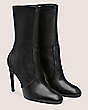 Stuart Weitzman,Luxecurve 100 Stretch Bootie,Bootie,Stretch Nappa Leather,Black,Angle View