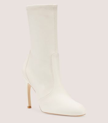 White stretch clearance booties