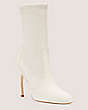 Stuart Weitzman,Luxecurve 100 Stretch Bootie,Bootie,Stretch Nappa Leather,Seashell,Side View