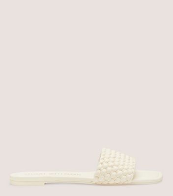 Stuart Weitzman,Waikiki Summer Slide,Slide,Lacquered Nappa Leather,Seashell