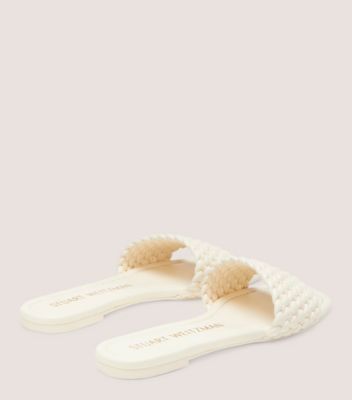 Stuart Weitzman,Waikiki Summer Slide,Slide,Lacquered Nappa Leather,Seashell