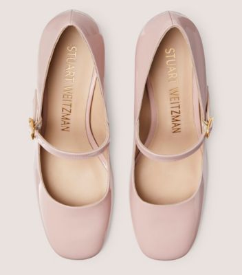 Stuart Weitzman,STUART MJ 60 PUMP,Leather,Pumps,Belt,Day Party,Blush,Detailed View