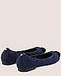 Stuart Weitzman,Gabby Ballet Flat,Flat,Suede & patent leather,Navy Blue & Black,Back View