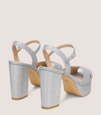 Stuart Weitzman,Sandal,Maille disco,Argent