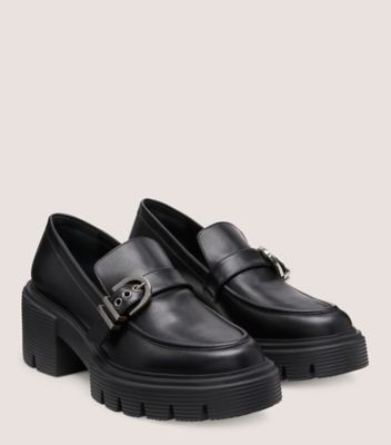 Stuart Weitzman,Maverick Soho Loafer,Loafer,Smooth Leather,Black