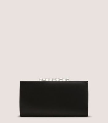 Shop Stuart Weitzman The Vip Crystal Clutch Handbags In Black