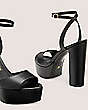 Stuart Weitzman,Ryder II Platform Sandal,Sandal,Smooth Leather,Black,Detailed View