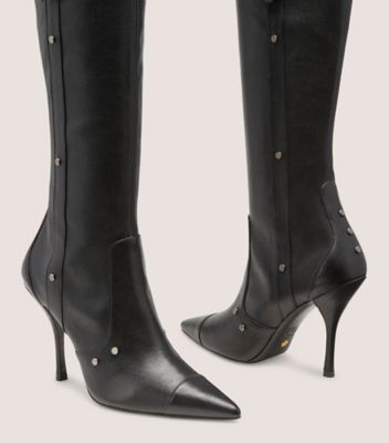 Stuart Weitzman,Ultrastuart Maverick 100 Stretch Boot,Boot,Stretch Nappa Leather,Black