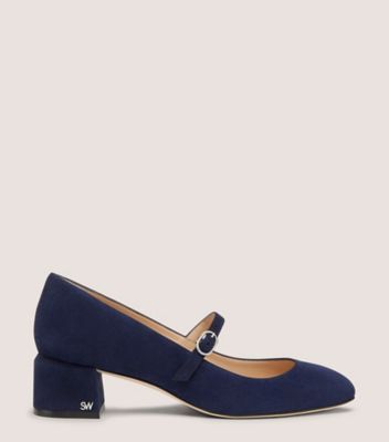 Stuart Weitzman Gabby 45 Mary Jane The Sw Outlet In Navy Blue