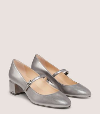 Stuart Weitzman,Pump,Cuir métallique,Bronze Industriel