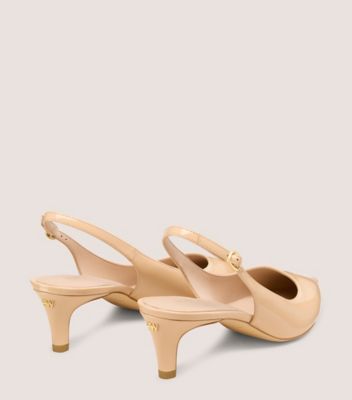 Stuart Weitzman,DANCER 50 SLINGBACK,Beige,Back View