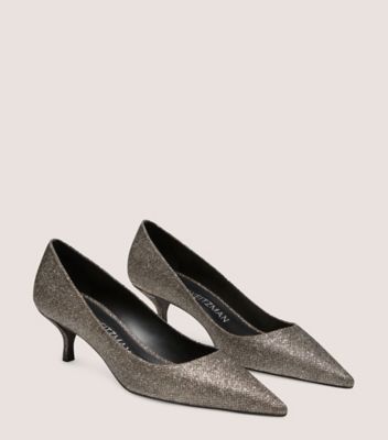 Stuart Weitzman,Stuart Kitten Pump,Pump,New Noir,New Pyrite