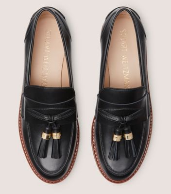 Stuart Weitzman,Manila,Loafer,Leather,Black,Top View