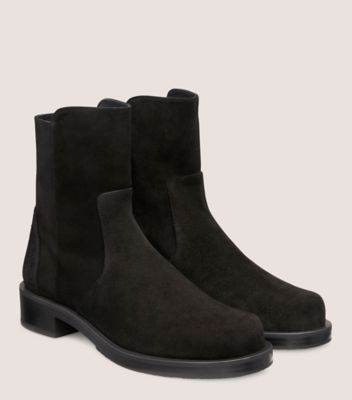 Stuart weitzman snug shop suede kitten heel booties