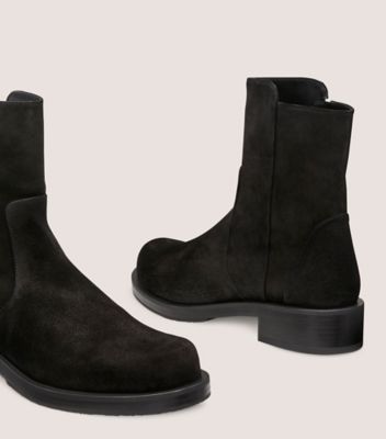 Stuart Weitzman,BOTTINE À GLISSIÈRE BOLD 5050,Bootie,Suède sport,Noir