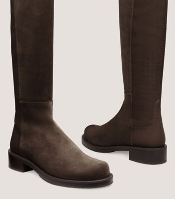 Stuart Weitzman,5050 BOLD BOOT,Rubber,Boots,Mixed Media,Casual,Brown