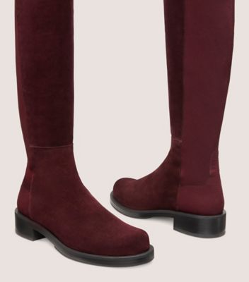 Stuart Weitzman,BOTTE BOLD 5050,Boot,Suède,Cabernet foncé,Detailed View