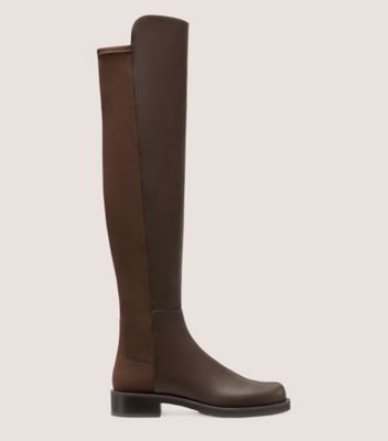 Stuart Weitzman,5050 BOLD BOOT,Boot,Calf Leather,Walnut Brown,Front View