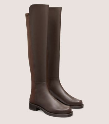 Stuart Weitzman,BOTTE BOLD 5050,Boot,Cuir de veau,Brun noyer,Angle View